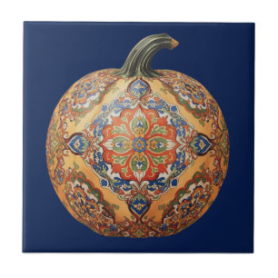 Carreau mosaïque vintage orange citrouille azulejo en vrac