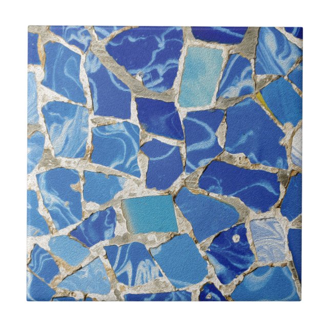 Carreau Mosaïques de Gaudi avec un contact d'huile (Devant)