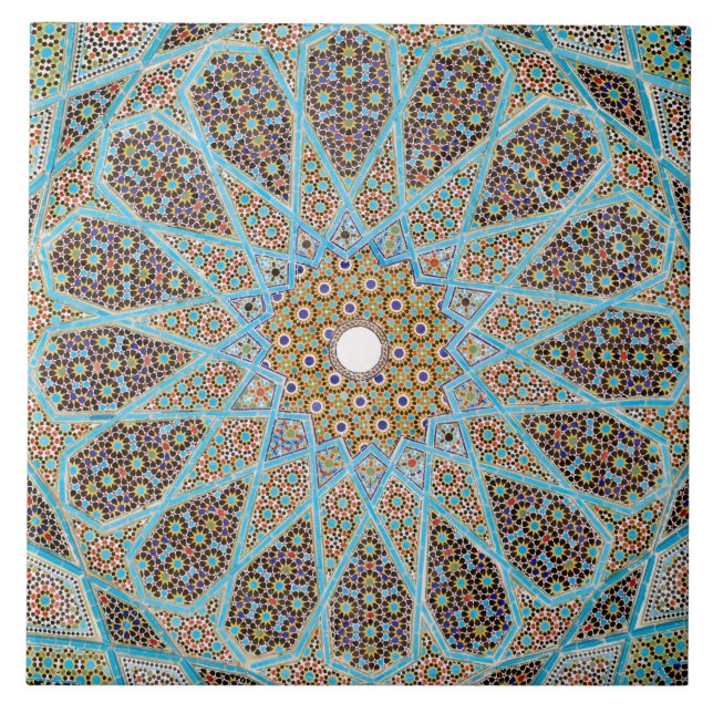 Carreau Mosaïques islamiques Tuile photo en céramique (Devant)