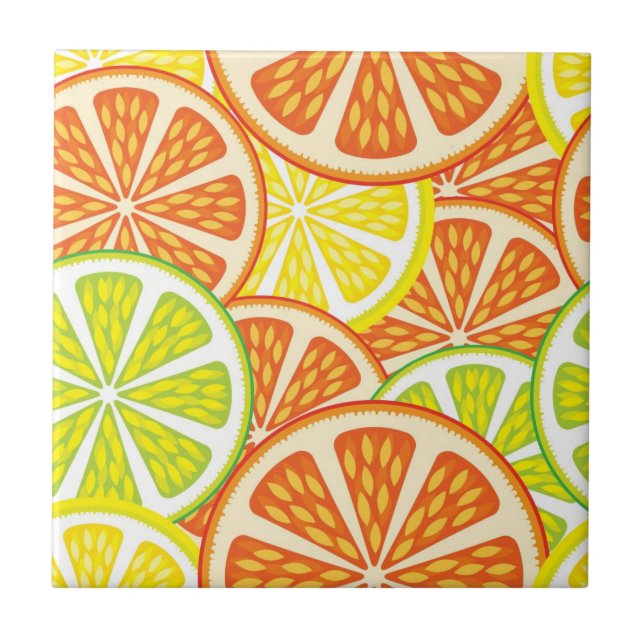 Carreau Motif 2 d'agrume (Devant)