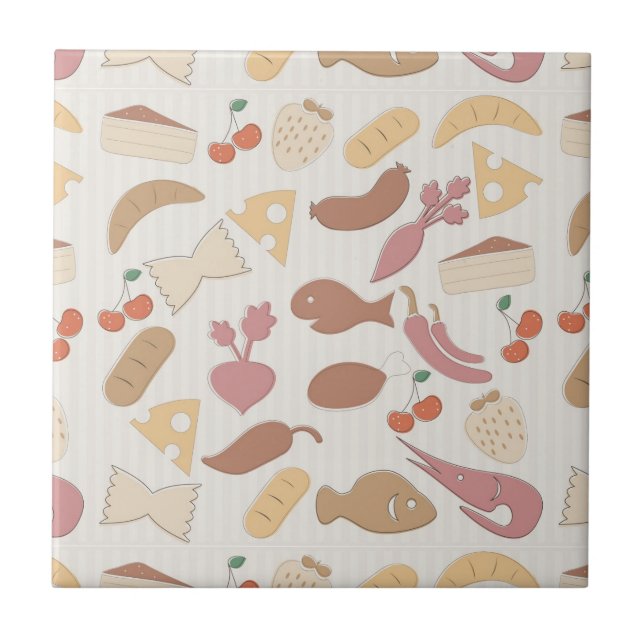 Carreau Motif 2 de nourriture (Devant)