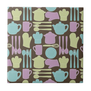 Carreau Motif 2 d'ustensiles de cuisine