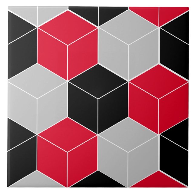 Carreau Motif 3d cube (Devant)