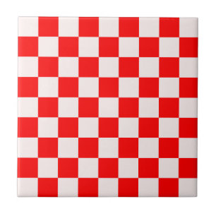 Carreau Motif À damiers rouge et blanc