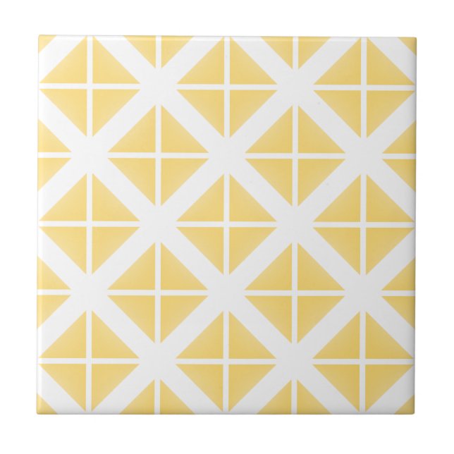 Carreau Motif à la mode jaune de triangle (Devant)