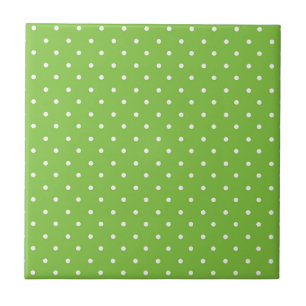 Carreau Motif à pois lime brillant sans couture