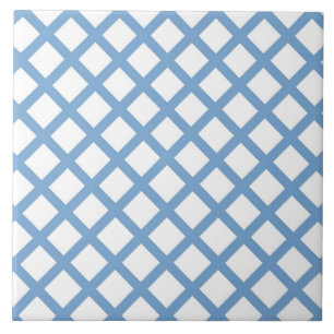 Carreau Motif à rayures diamantées Harlequin bleu blanc