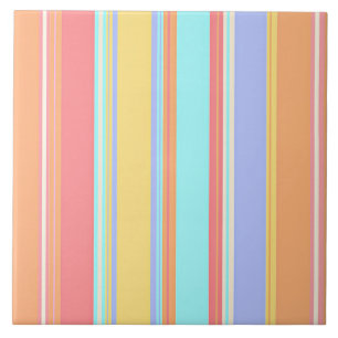 Carreau Motif à rayures pastel