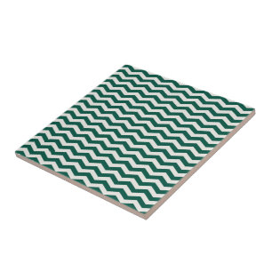 Carreau Motif à rayures zig zag Chevron vert sarcelle