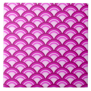 Carreau Motif à vagues Art déco - teintes orchidées