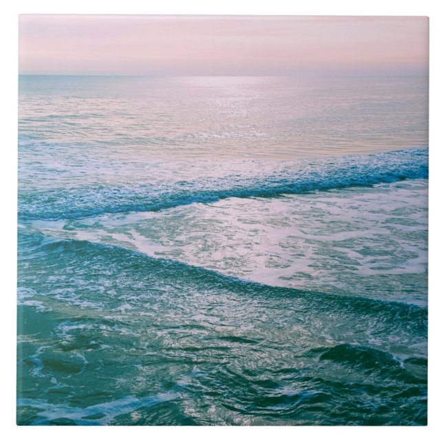 Carreau Motif à vagues turquoise (Devant)