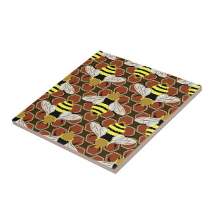 Carreau Motif abeilles et peigne de miel