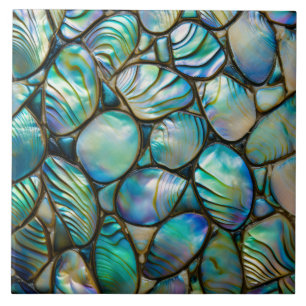 Carreau Motif Abstrait Abalone Shell