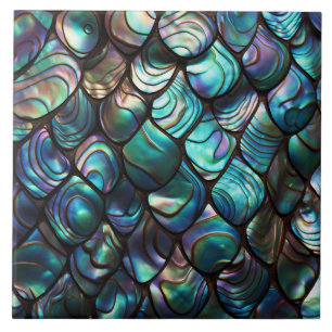 Carreau Motif Abstrait Abalone Shell
