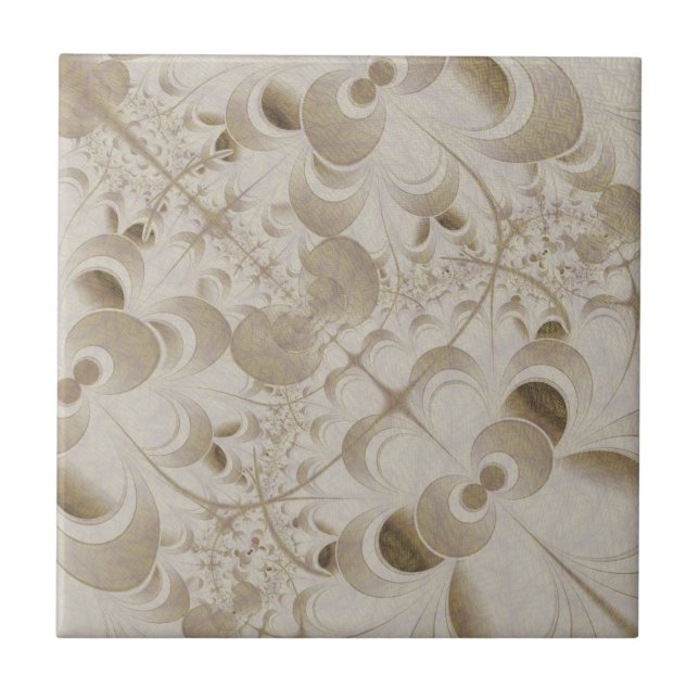 Carreau motif Abstrait beige (Devant)