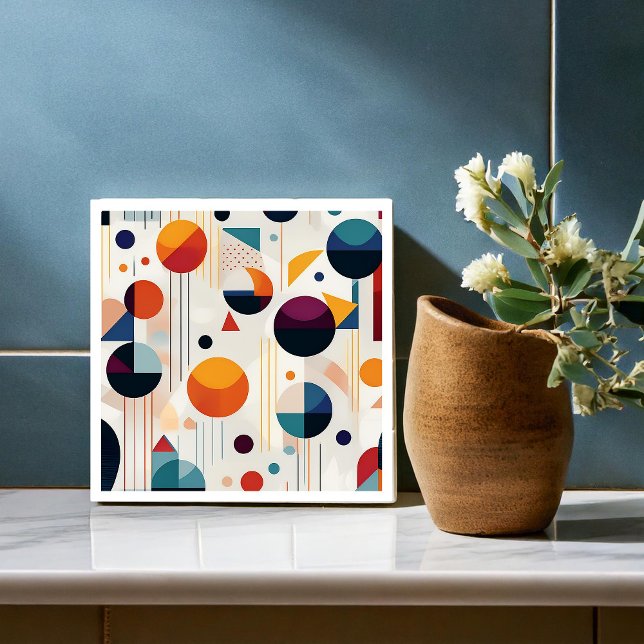 Carreau Motif Abstrait géométrique Bauhaus#5 ID1068 (Créateur téléchargé)