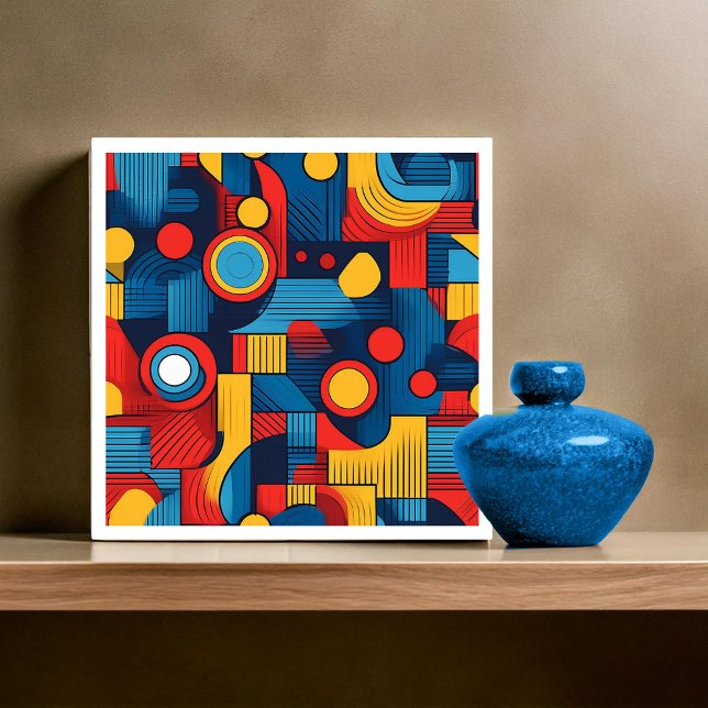 Carreau Motif Abstrait géométrique Bauhaus n° 4 ID1068 (Créateur téléchargé)