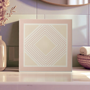 Carreau Motif abstrait géométrique moderne #11 Rose Gold I