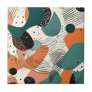 Carreau Motif Abstrait minimal sans fil - géométrique (12)