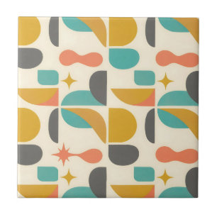 Carreau Motif Abstrait Moderne du Milieu du Siècle