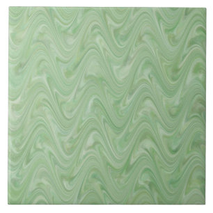 Carreau Motif Abstrait Ondulé Vert
