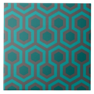Carreau Motif Abstrait Turquoise Turquoise Green des année