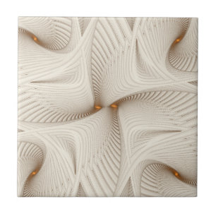 Carreau Motif Abstrait White Wings