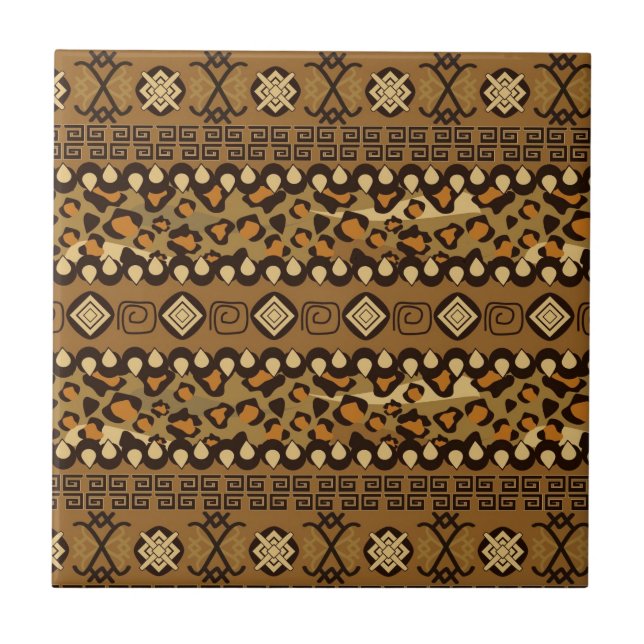 Carreau Motif africain de peau de guépard (Devant)