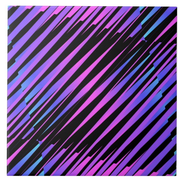 Carreau motif arrière - plan abstrait rayures bleu violet (Devant)