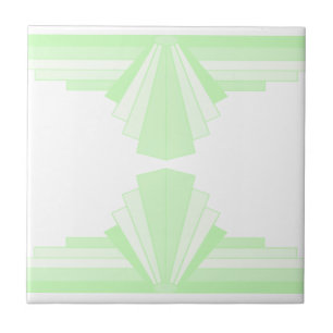 Carreau Motif Art déco au Pastel Green