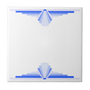 Carreau Motif Art déco en bleu