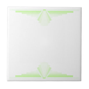 Carreau Motif Art déco en Pastel Green