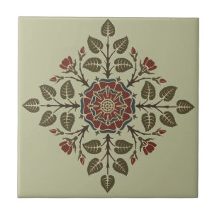 Carreau Motif artistique victorien Vintage Audsley Tudor R
