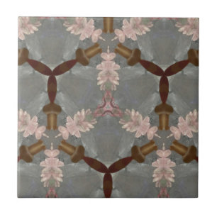 Carreau Motif asiatique d'abrégé sur Brown floral bambou