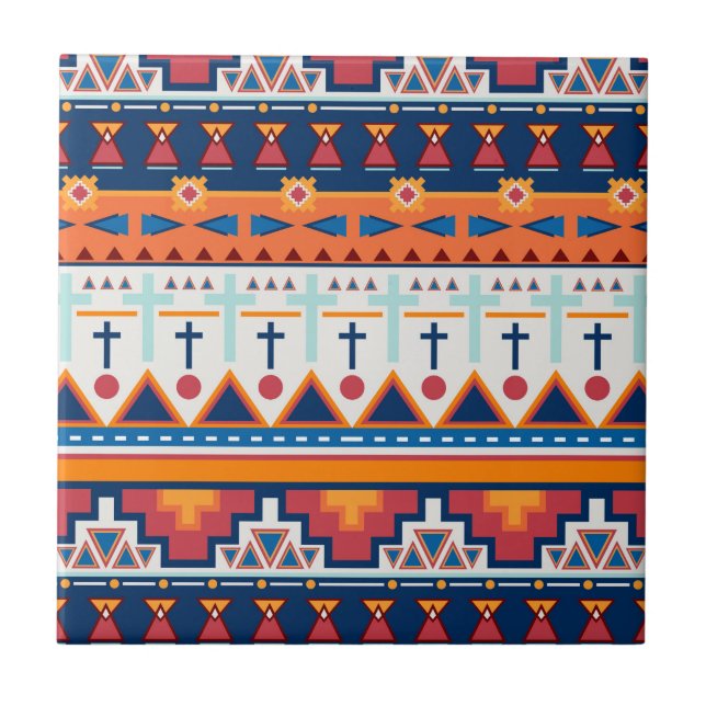 Carreau Motif autochtone du sud-ouest (Devant)