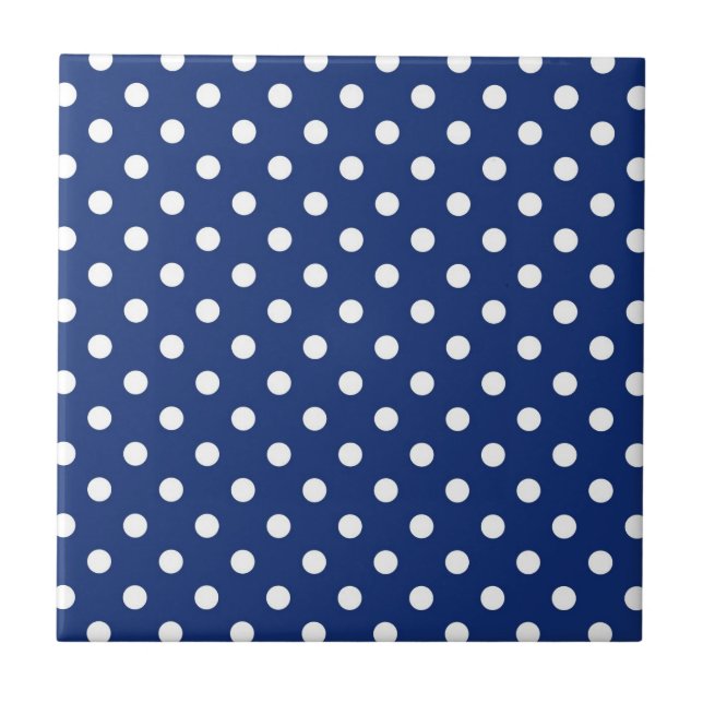 Carreau Motif avec le pois blanc (Devant)