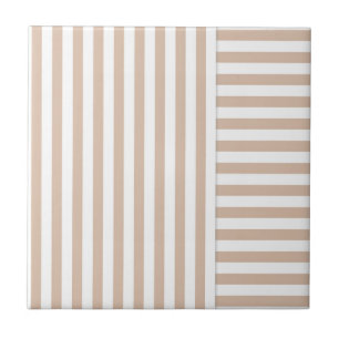 Carreau motif beige blanc rayé