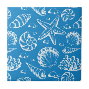 Carreau Motif bleu de plage