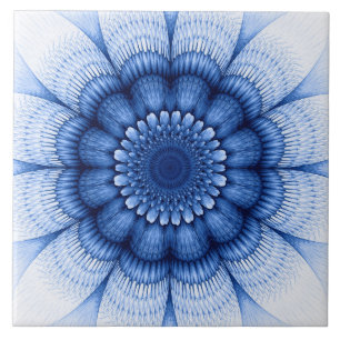 Carreau Motif bleu floral