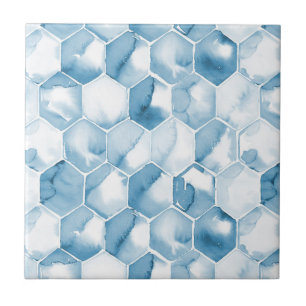 Carreau Motif bleu mou de Canotype d'aquarelle