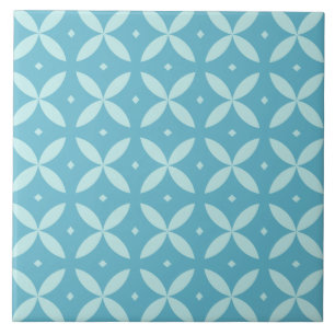 Carreau Motif bleu vert géométrique étoile