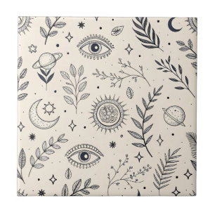 Carreau Motif botanique céleste (5)