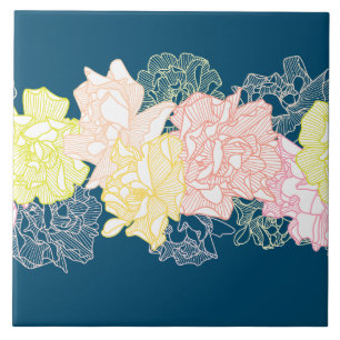 Carreau Motif botanique floral Accueil Vie