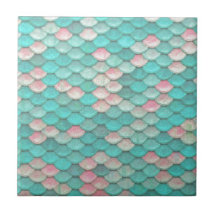 Carreau Motif brillant d'effet d'échelles de poissons de