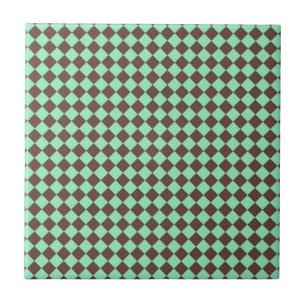 Carreau Motif Brown de contrôle du diamant vert