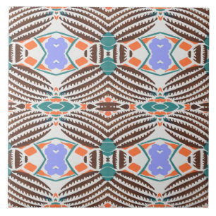 Carreau Motif Brown Orange Répétant n° 9
