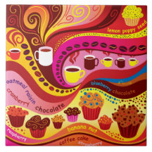 Motif Café et Muffins