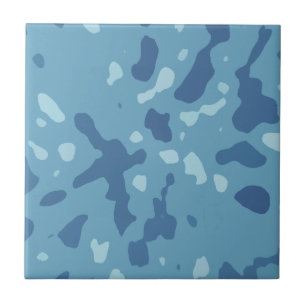 Carreau Motif camouflage abstrait bleu pastel 