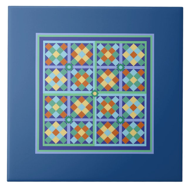Carreau Motif carré marocain (Devant)