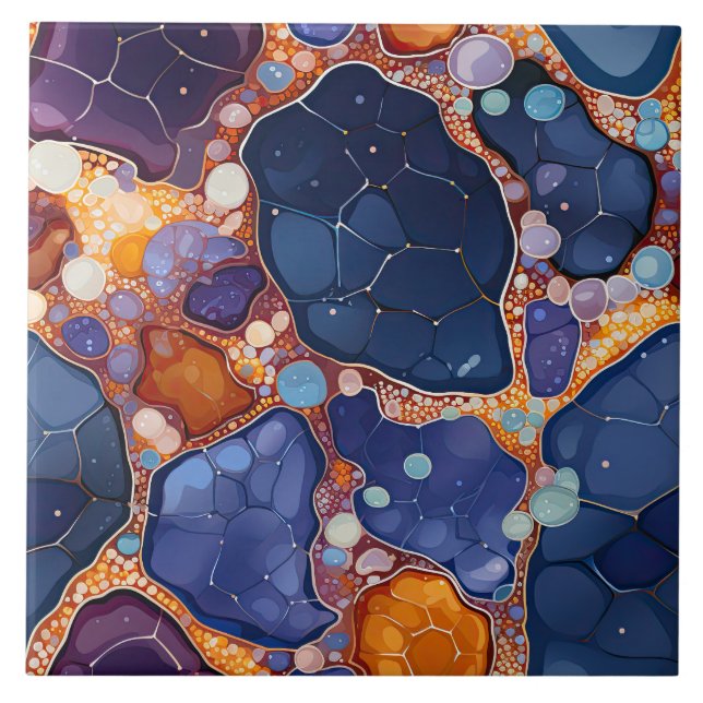 Carreau Motif carrelé Faux agate (Devant)